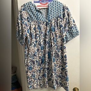 Knox Rose Blue and White Patterned Men's Shirt